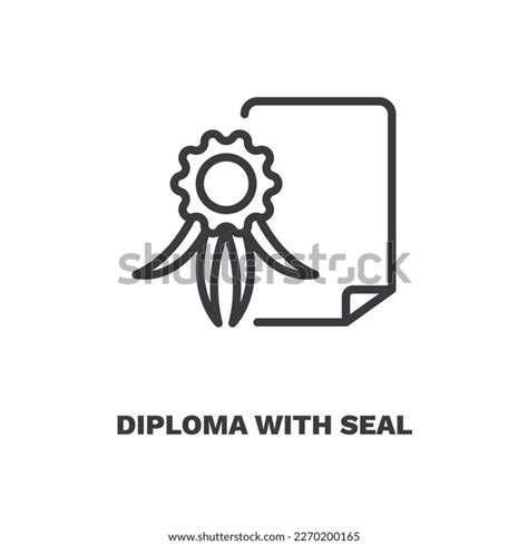 Diploma Seal Icon Thin Line Diploma Stock Vector (Royalty Free) 2270200165 | Shutterstock