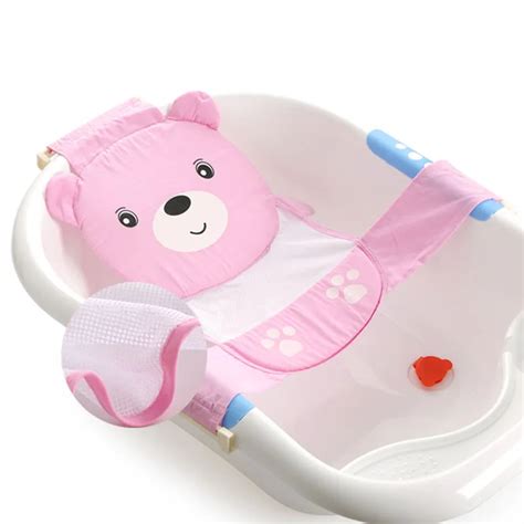 New Baby Bath Net Sling for Tub Bathtub Newborn Toddler Bathing Shower Mesh Seat Support-in Baby ...