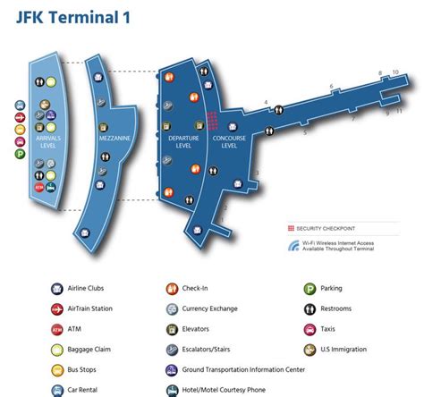 Jhon F. Kennedy Airport(JFK) Terminal Maps, Shops, Restaurants, Food ...