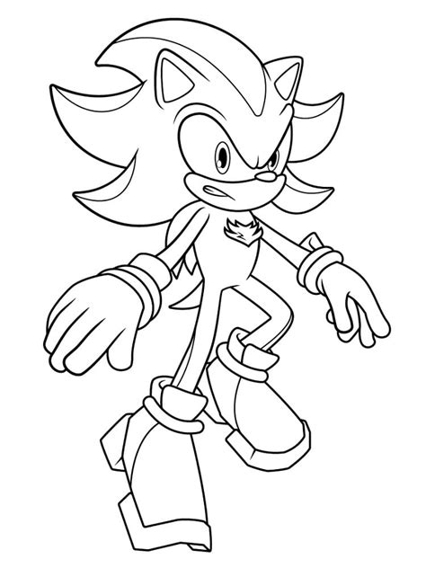 Shadow The Hedgehog Coloring Pages - Free Printable Coloring Pages for Kids