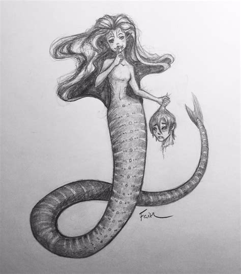 Evil Mermaid Sketch