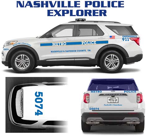 Nashville Police, Tennessee – Explorer – Bilbozodecals