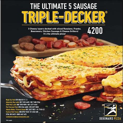 The New 5 Sausages Ultimate Triple Decker Pizza! - All Nigerian Recipes Blog