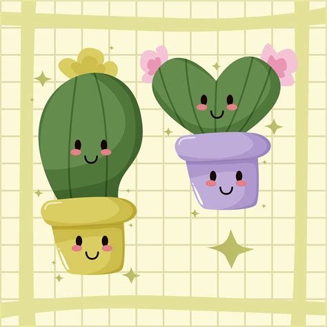 cute cactus cartoon 25458068 Vector Art at Vecteezy