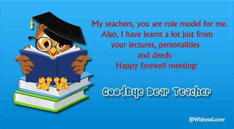 Farewell Messages for Teachers - Wishes4Lover