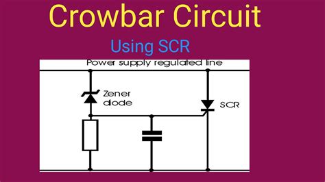 Crowbar circuit using scr, scr crowbar circuit, circuit for overload protection using SCR - YouTube