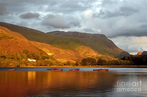 Llyn Padarn sunset Photograph by Rachel Slater - Fine Art America