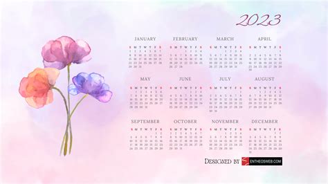 2023 Desktop Wallpaper Calendar Backgrounds | EntheosWeb