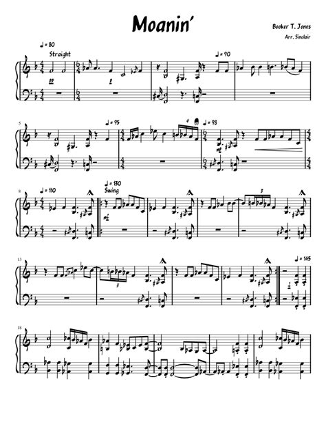 Moanin' Sheet music for Piano (Solo) | Musescore.com