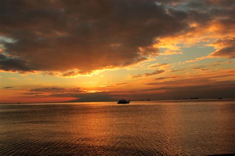 Sunset In Manila Bay 3 Free Stock Photo - Public Domain Pictures