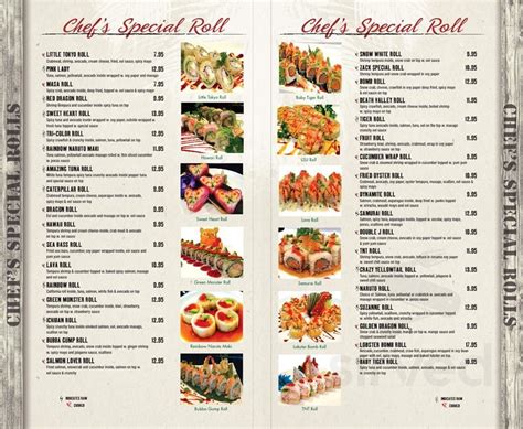 Sushi Masa menu in Sugar Land, Texas, USA