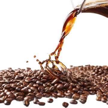 Pour Coffee PNG Transparent, Pouring Coffee Beans, Coffee Beans, Spoon ...