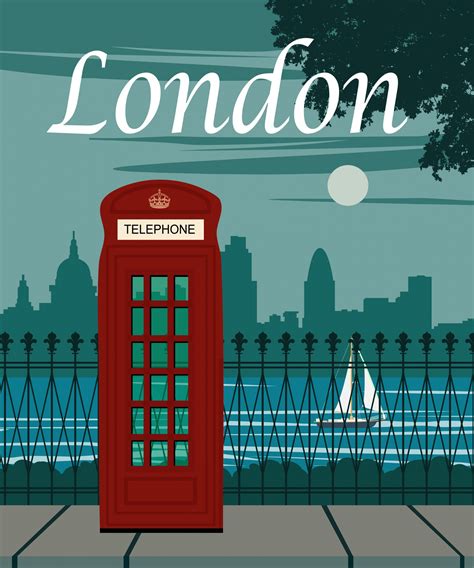 Vintage Travel Poster London Free Stock Photo - Public Domain Pictures