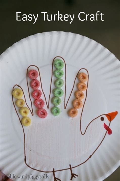 Make this CUTE hand turkey kids craft for Thanksgiving using Froot … | Thanksgiving crafts for ...