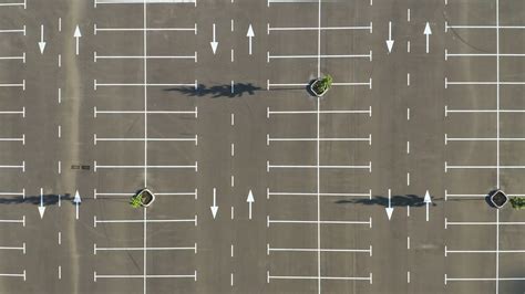 The Aerial View On Empty Parking Lot Stock Footage SBV-338582479 - Storyblocks