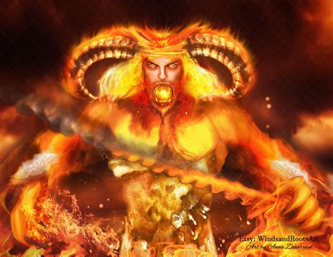 Logi Fine Art Print Norse Fire Elemental Art Fantasy Nordic Pagan ...