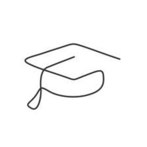 Graduation cap- one continous line | Graduation cap drawing, Line art design, Logo design ...