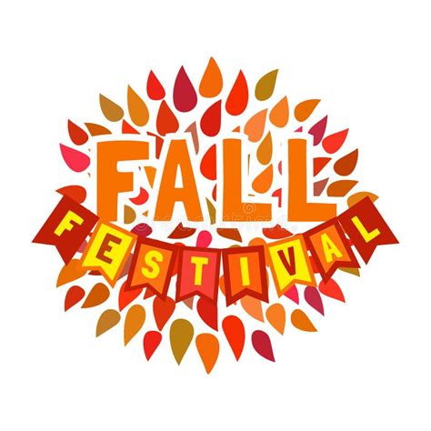 Fall Festival Sign stock vector. Illustration of autumn - 54359769