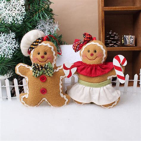 Christmas Gingerbread man Ornaments Festival Xmas Tree Hanging Decor ...