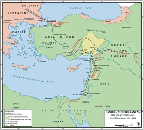 Holy Land Map Crusades