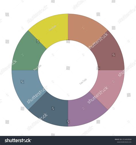 8 Pieces Donut Chart Desaturated Colors Stock Vector (Royalty Free ...