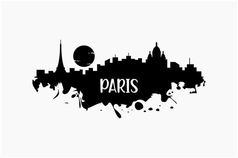 Paris Skyline Silhouette Graphic by BerriDesign · Creative Fabrica