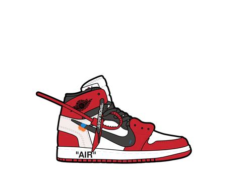 Off White x Air Jordan 1 "Chicago" by Mohammad Afifuddiin on Dribbble