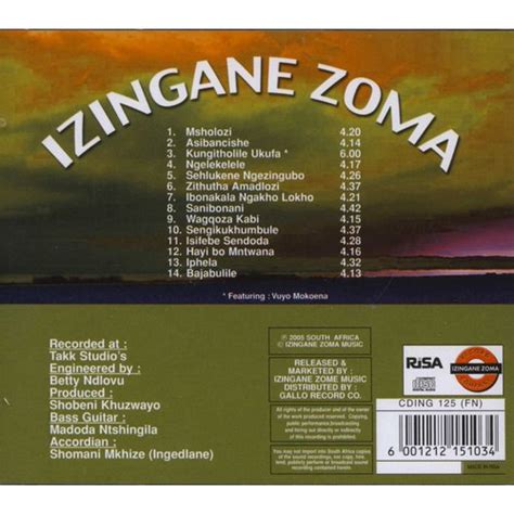 Izingane Zoma - Msholozi (CD) | Music | Buy online in South Africa from ...