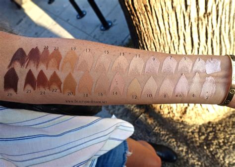 Hourglass Foundation Stick Swatches