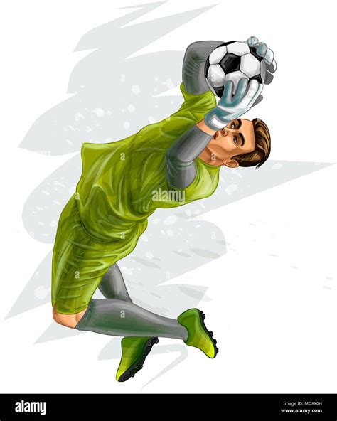 Football goalkeeper jump Stock Vector Image & Art - Alamy