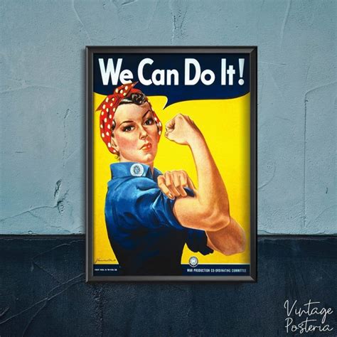 We Can Do It Propaganda Vintage, Illustration Print, Decoration, Retro ...