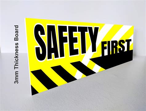 Buy SIGN EVER Safety First Sign Board Factory Office Bank Restaurant Hotel Mall Hospital Medical ...