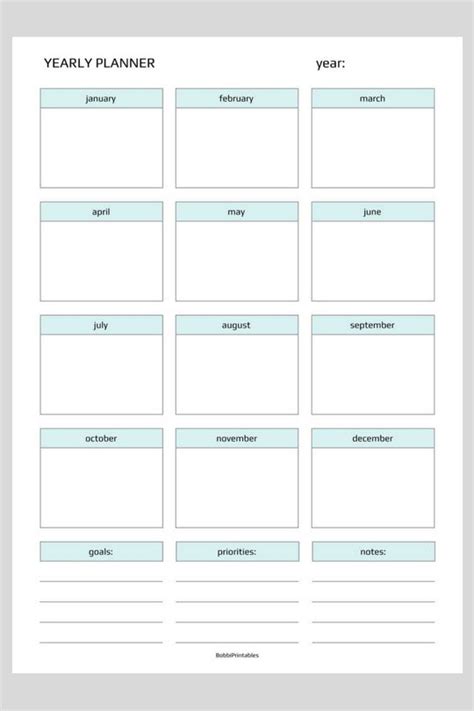 20+ Year Planner - Free Download Printable Calendar Templates ️