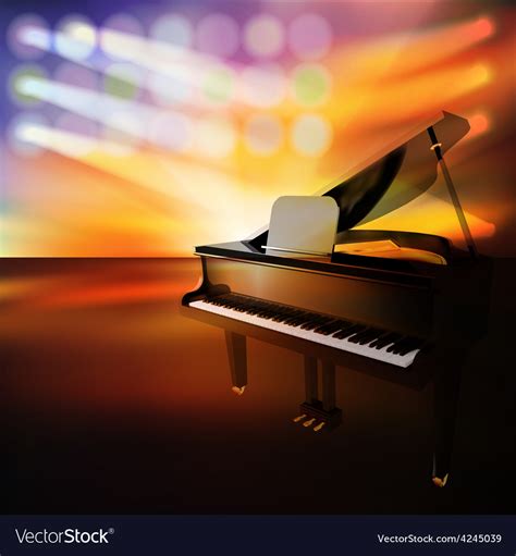 Abstract jazz background with grand piano on music