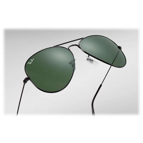 Ray-Ban - RB3025 L2823 - Original Aviator Classic - Gunmetal - Green Classic G-15 Lenses ...