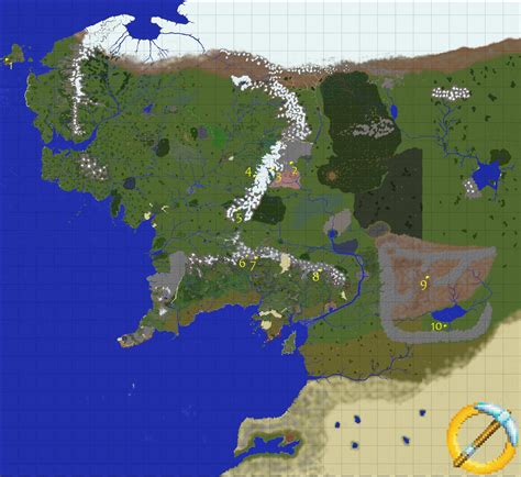 Map of these bases | Minecraft Middle Earth