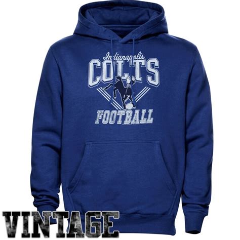 Indianapolis Colts Gridiron Vintage Hoodie - Blue - NFLShop.com