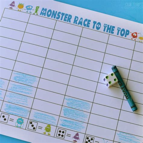 Race to the Top Game - Monster edition - Our Thrifty Ideas