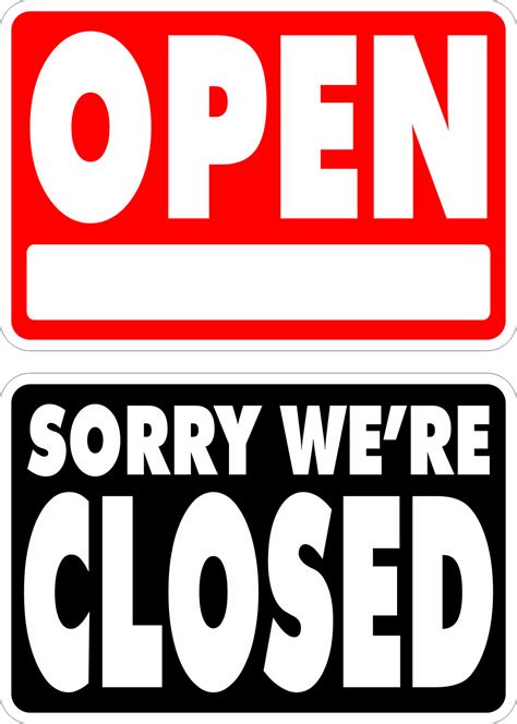 Open/Closed Sign LARGE~FREE SHIPPING | Sign Screen~Yard Signs, Security signs, Sign Blanks