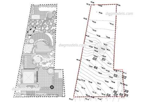 Garden Design Plan free AutoCAD drawing, CAD file download