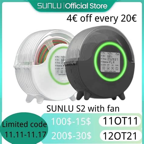 SUNLU FilaDryer S2 Filament Dryer - $41.19 at aliexpress.com