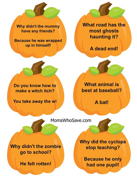 Halloween Kid Jokes Printable Treat Everyone To A Good Laugh By Telling These Corny Dad Jokes ...