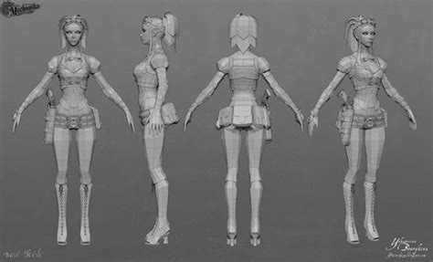 Blender Female Human Blueprint