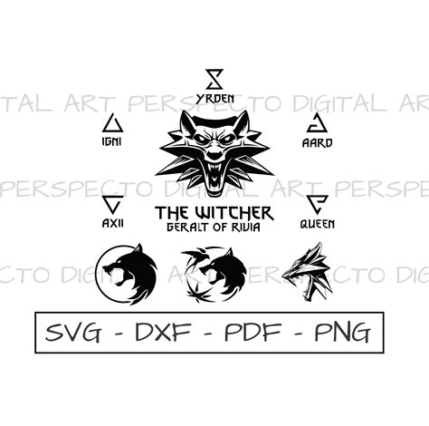 The Witcher Logo Bundle Svg, the Witcher Logo Vector Set, Witcher Logo ...