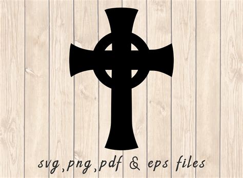 Simple Celtic Cross Silhouette SVG PNG PDF Craft Cutting File - Etsy