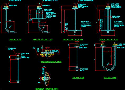 Anchor Bolts In AutoCAD | CAD library