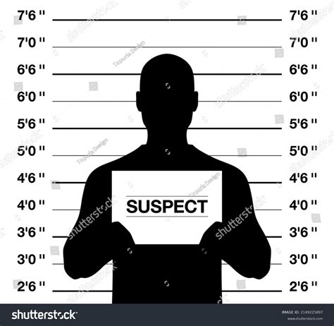 Male Suspect Mugshot Vector Illustration Anonymus Stock Vector (Royalty ...