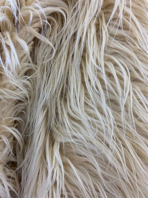 Mongolian Long Pile Fur Fabric Soft and Smooth for Crafts, Bed Spreads ...