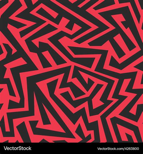 Red tribal seamless pattern Royalty Free Vector Image