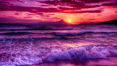 Purple sunset waterscape - backiee